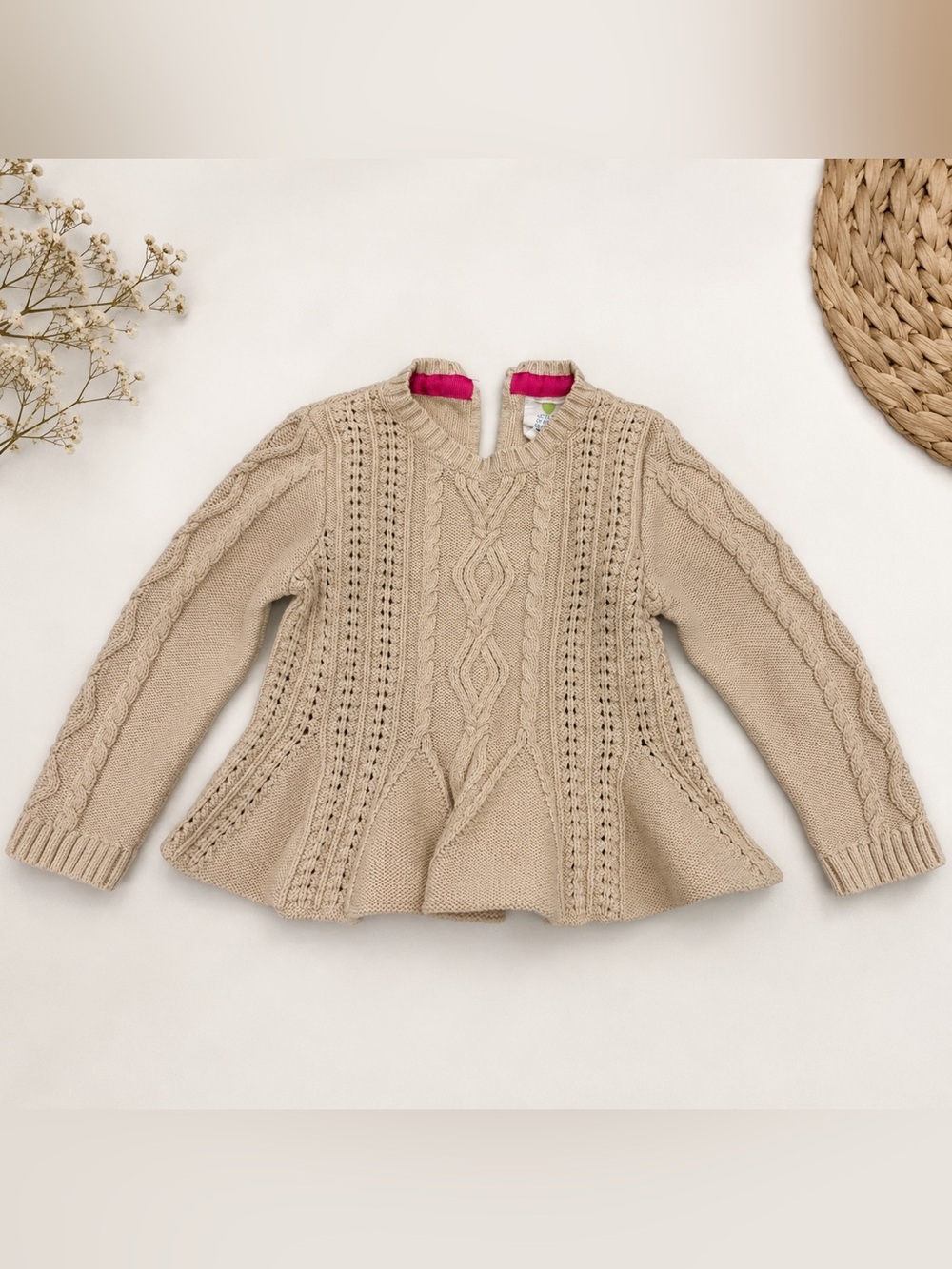 Emma’s Garden Cable-Knit Sweater — 2T